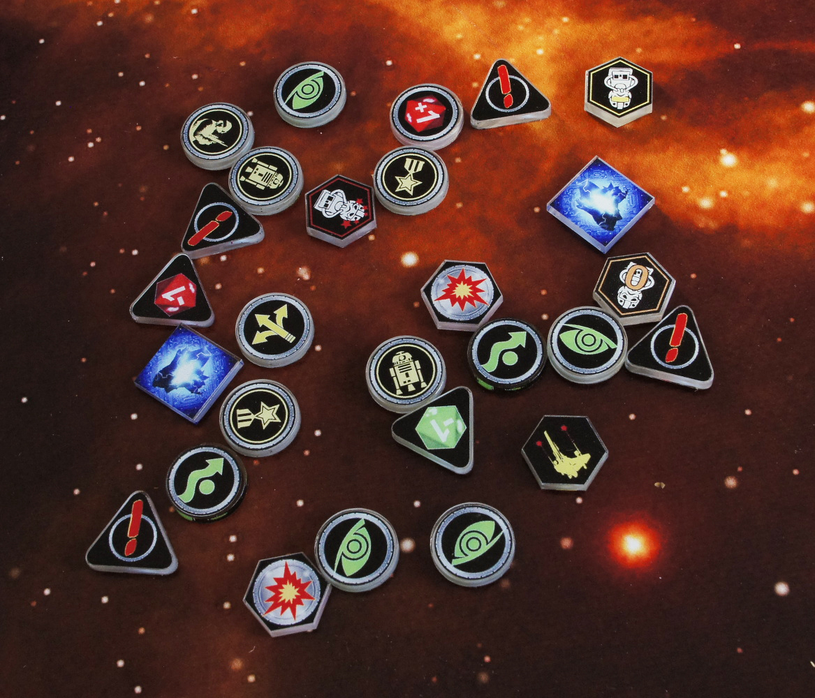 BLACKBOX SEVEN XWing 1 Token Set Rebel (35 teilig) acryl